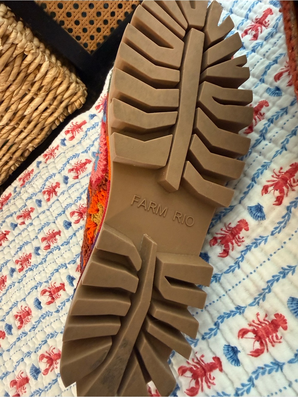 FARM Rio Multicolor Crochet Platform Mules - Picture 9 of 10